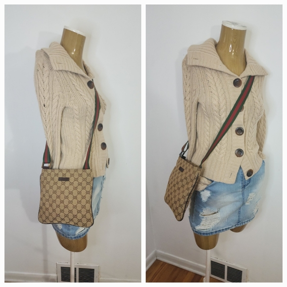 ✨️GUCCI GG Canvas Small Messenger Bag - Picture 1 of 16
